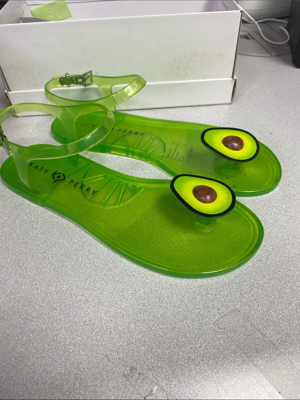 Katy Perry Collections Green Avocado Jelly Sandals